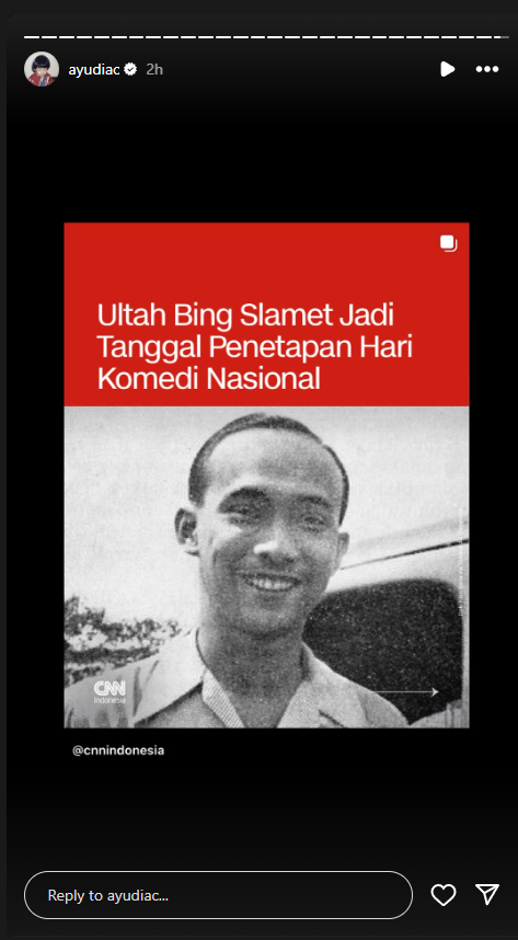Ayudia Bing Slamet soal Hari Komedi Nasional